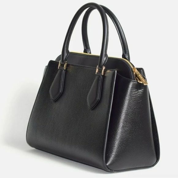 Michael Kors Crossbody Daria Large Triple Compartment Black Leather Satc… - Picture 5 of 11